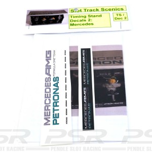 Slot Track Scenics Timing Stand Decals Silver/Green