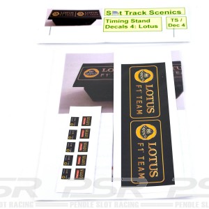Slot Track Scenics Timing Stand Decals Black/Gold