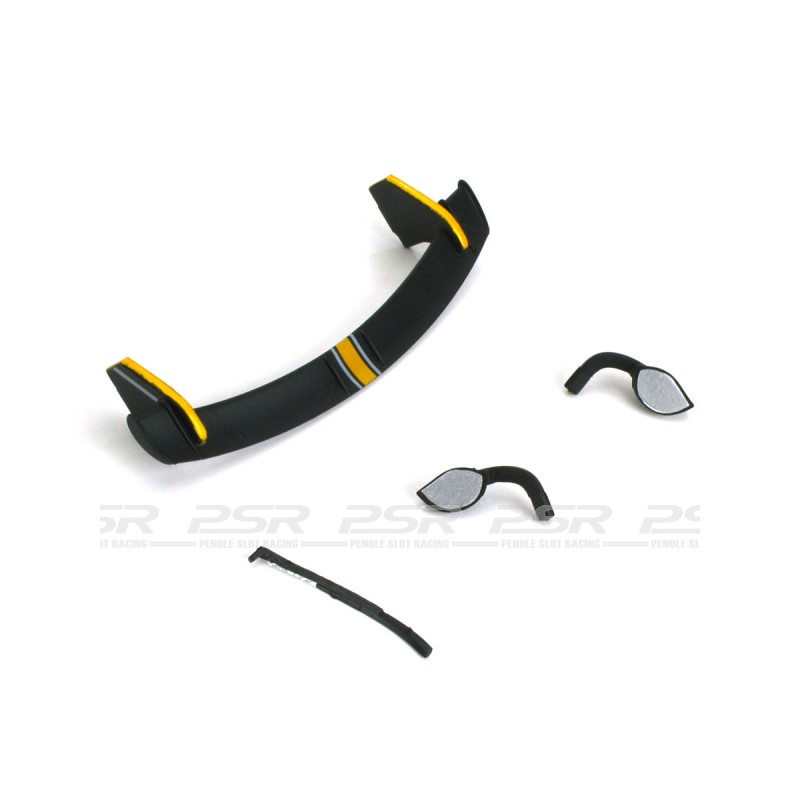 Scalextric Accessory Pack Pagani Huayna rear wing. Black & Yellow. (W11570)