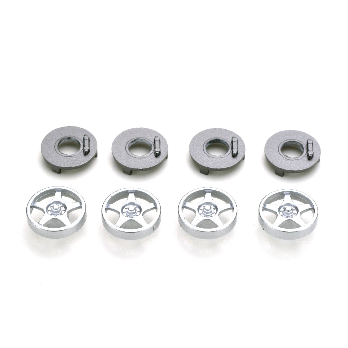 Wheel Disc Insert MR Slotcar Wheel Inserts/Brake Discs XJ220 5-Spoke Silver for 16.5mm ...