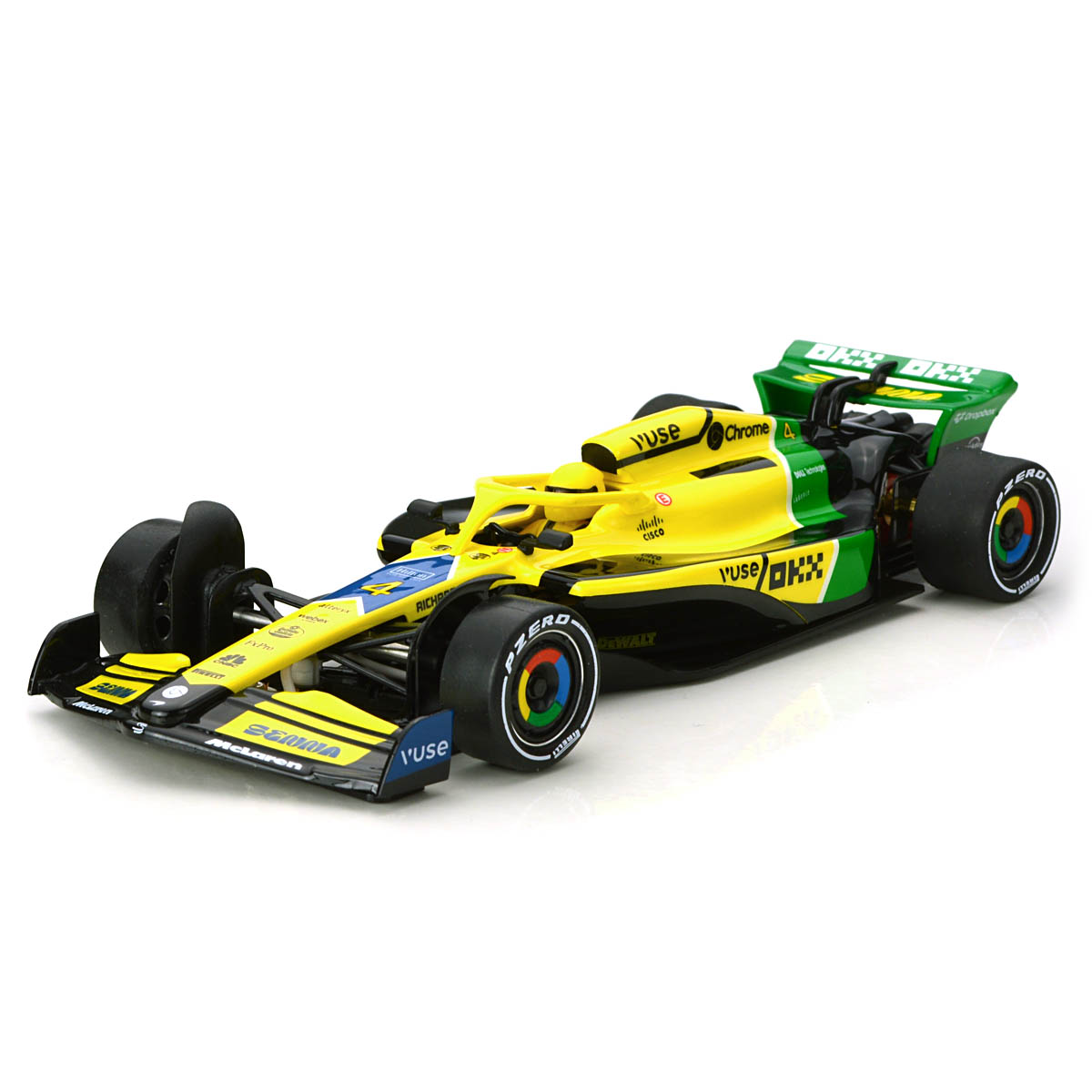 Norris 22 Racing Letters NSR Formula 22 Monaco GP Senna Tribute Livery No.4 Lando Norris (NSR-0539)