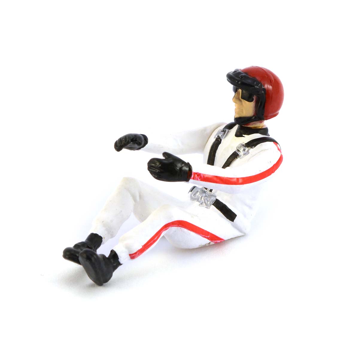 Pioneer 1/32 Slot Car Red Helmet White Suit Driver Figure FD201541 