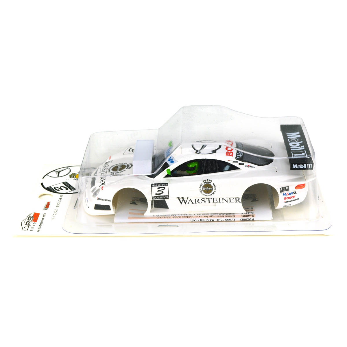 RevoSlot Mercedes CLK GTR No.3 Warsteiner White Body (RS0135b)