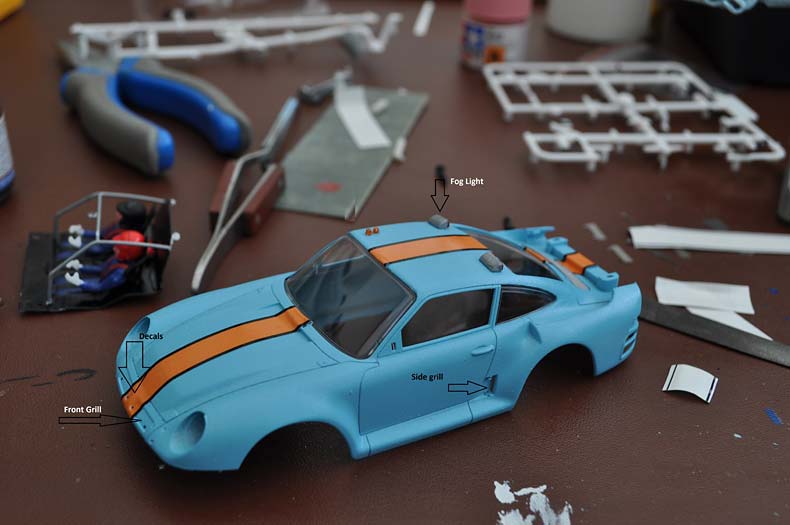 Scaleauto Porsche 959 Kit Decals Applied Scaleauto Porsche 959 Kit Decals Applied