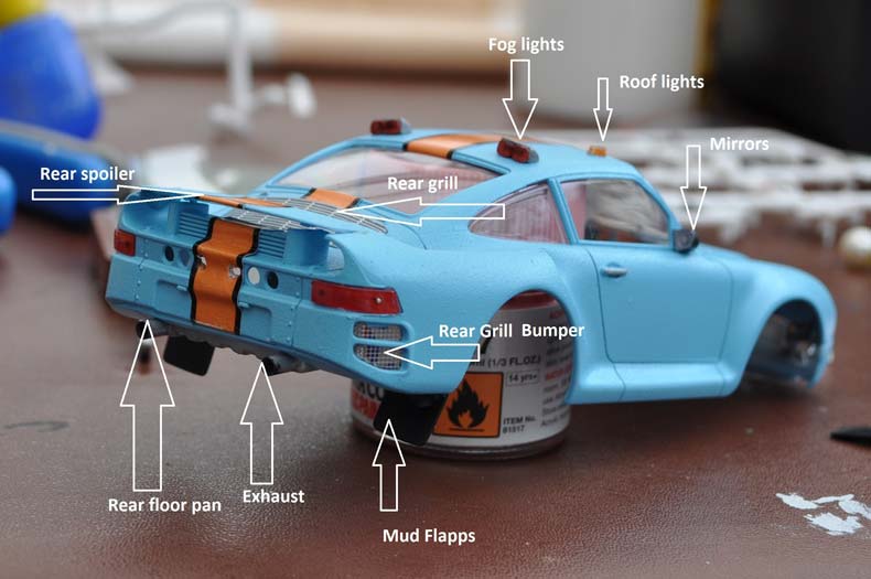 Scaleauto Porsche 959 Kit Decals Applied Scaleauto Porsche 959 Kit Decals Applied